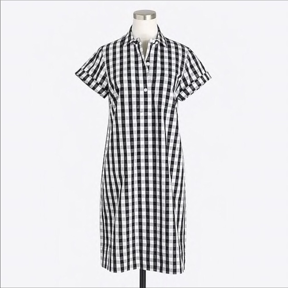 J. Crew Factory Gingham Check Jcrew Dress